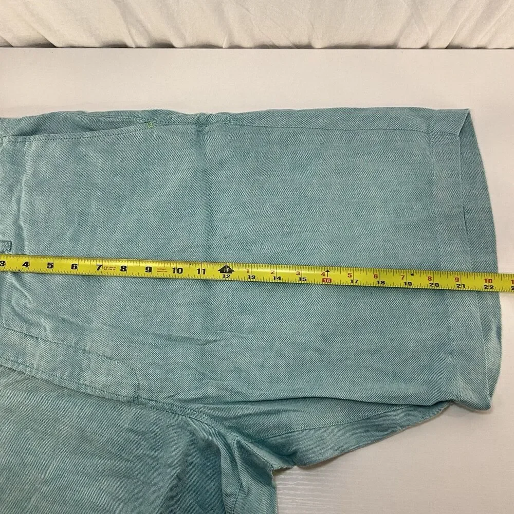 Tommy Bahama Linen Blend Shorts Men’s Size 40 Mint Green Chino Flat Front